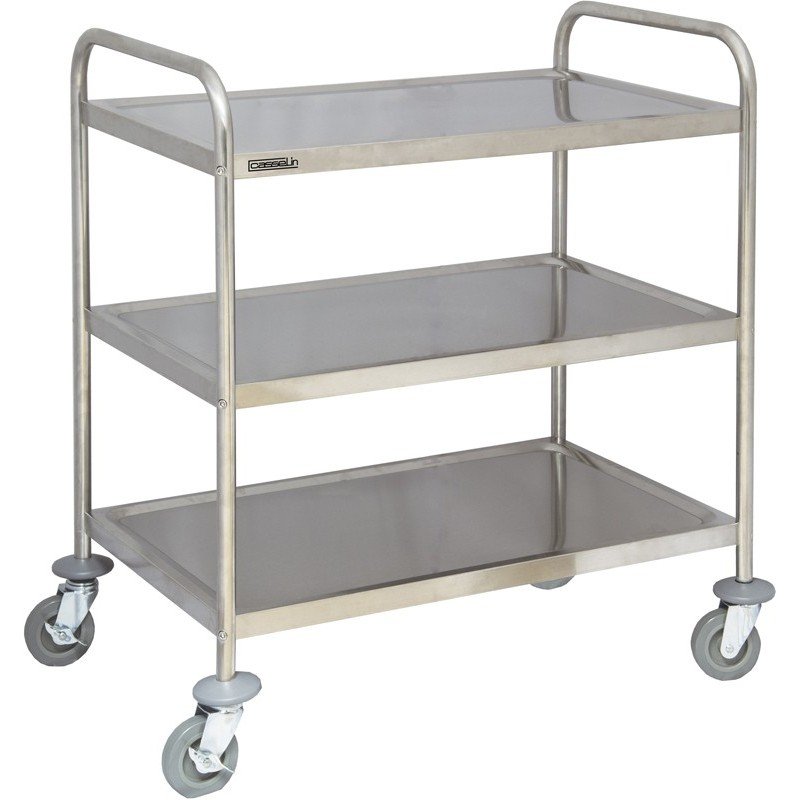 service-1 chariot inox 3 plateaux